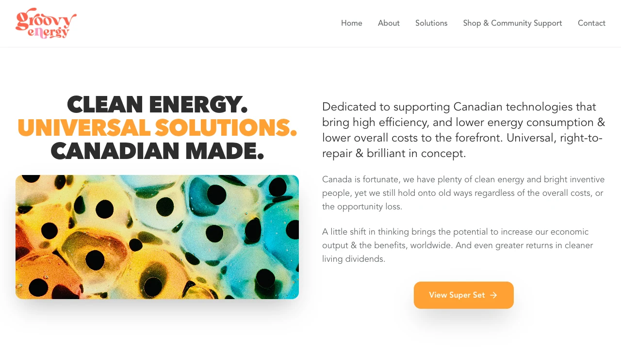 Groovy Energy website screenshot